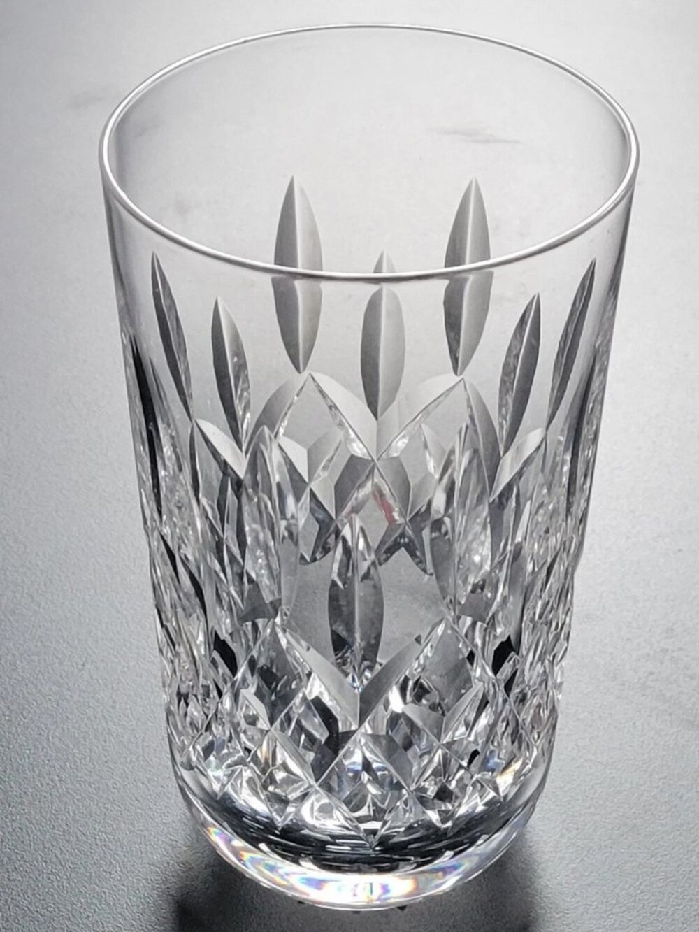 1x ☘️ WATERFORD CRYSTAL LISMORE 12 Oz Flat Tumbler Glass 5" Tall vintage Ireland